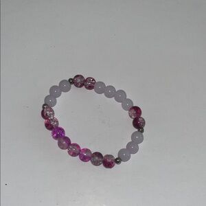 Elegant Pink and Purple Beaded Bracelet